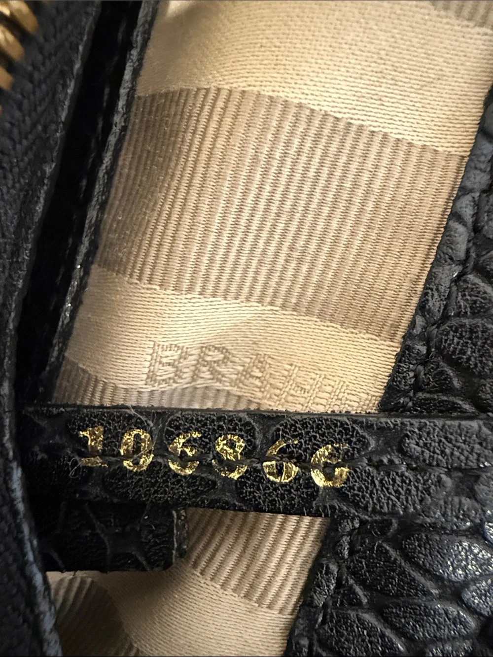 Brahmin Black Textured One Of A Kind Vintage Backpack with Gold Hardware